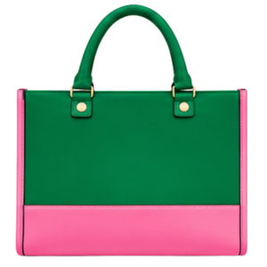Pink Green AKA Women Ivy Tote Bag Letter and Leaf Graphic Fashion <b>Handbag</b> Double <b>Handle</b> Shoulder Purse for Shopping Travel Daily - Product Image 2
