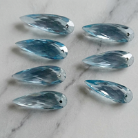 Natürliche Himmelblau-Topas-Edelsteine 6x15MM Birnenförmiger Briolette-Schliff Lose Edelsteine Zertifiziert von Drittanbietern Großhandel Gopika Exports Schmuck