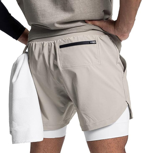 Best Quality Breathable Quick Drying Gym <b>Shorts</b> <b>Men</b> Running Workout Fitted Two Layers <b>Compression</b> <b>Shorts</b> For <b>Men</b> - Product Image 3