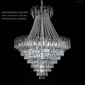 Lámpara de Araña Ovalada de Cristal Dorado Artesanal, Lámparas Colgantes Modernas para Bodas, Banquetes, Decoración de Fondo de Restaurante, Decoración de Hogar de Lujo - Product Image 4