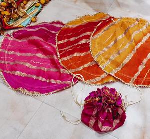 Traditional Indian drawstring potlis <b>bags</b> for <b>bridesmaid</b> Multi-Colour for Wedding pooja <b>Gifting</b> Indian party favors Eid favors - Product Image 4