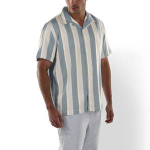 Chemises décontractées multicolores à col cubain pour hommes, respirantes, imprimées, prix raisonnable, avec emballage personnalisé - Product Image 3