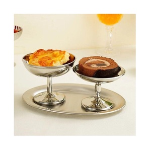 Tazón para Servir Dulces de Chocolate, Moderno y de Lujo, Hecho a Mano en Acero Inoxidable, Ecológico y Resistente al Calor - Product Image 1