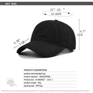 Casquette de baseball en coton uni personnalisable avec logo pour hommes, femmes, unisexe, sports de plein air, vêtements décontractés, 100% coton – OEM/ODM - Product Image 4