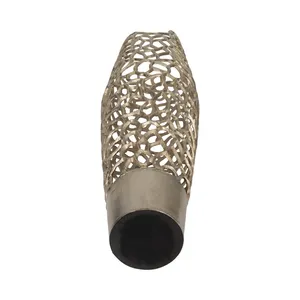 Grand vase de sol ajouré doré avec motif abstrait découpé, accent sculptural pour salons, entrées et décoration intérieure moderne - Product Image 4