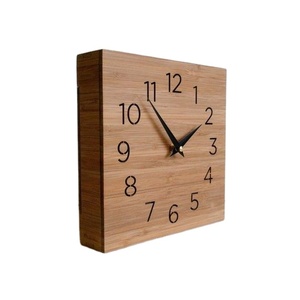 นาฬิกาไม้ไผ่ติดผนังที่ทันสมัยมีตัวเลขสีดำและมือที่ทันสมัยสำหรับพื้นที่สำนักงานและบ้านที่ทันสมัย - Product Image 1