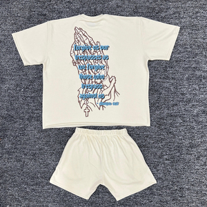 Ensemble T-shirt et short délavé tendance pour homme, 100 % coton, imprimé DTG, qualité supérieure, grandes tailles et faible MOQ - Product Image 2