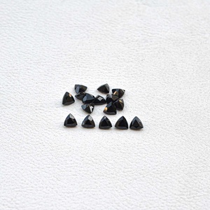 Espinela Negra Natural Certificada de 3 mm, Corte Trillón Facetado, Piedra Preciosa Suelta de Alta Calidad para Joyería de Moda - Product Image 1