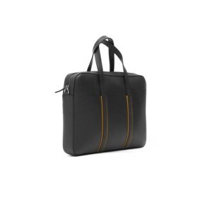 Porte-documents pour ordinateur portable en cuir véritable unisexe, élégant, luxueux, professionnel, léger, fermeture à glissière - Product Image 3