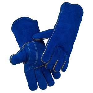 Gants en cuir de vachette pleine fleur de haute qualité et résistants pour le soudage TIG et les tests de protection contre les éclaboussures de métal fondu pour barbecue, type A, équipement de protection individuelle (ÉPI) industriel - Product Image 1