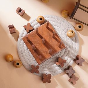 Jeu de puzzle en bois artisanal, casse-tête éducatif, jeu de puzzle d'intelligence avec billes en bois - Product Image 5