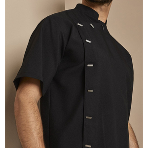 Tunique de salon de coiffure pour hommes, uniforme de coiffeur, tunique de massothérapeute - Product Image 4