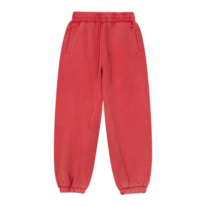 Pantalon de jogging personnalisé 350 GSM épais, taille mi-haute, avec revers, style streetwear décontracté, OEM - Product Image 4