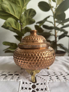 Round Metal Storage Dry Fruit Jars with Pink Floral Design and <b>Crystal</b> <b>Knobs</b> for Table Decoration - Product Image 5
