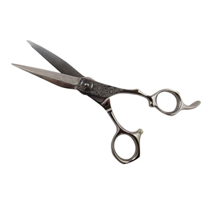 Ciseaux professionnels Damas de qualité supérieure pour barbier, lame affûtée, manche long, pour la coupe de cheveux, en acier inoxydable, pour effiler - Product Image 6