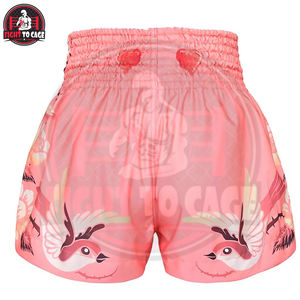Pantalones Cortos de Muay Thai para Adultos Unisex, Ligeros, Transpirables, Elásticos, Estampados en Color Sólido, 100% Poliéster, Último Estilo - Product Image 4