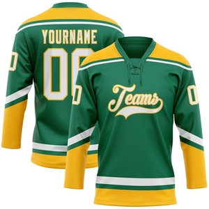 Maillot de hockey personnalisé OMMIZ INDUSTRY, best-seller, doré, violet-noir, avec lacets au col - Product Image 3