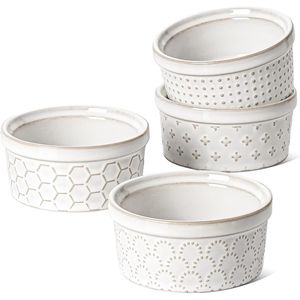 Ciotole in Ceramica da 4 oz per Forno, Ramekin per Crème Brûlée, Taglieri per Salumi, Soufflé, Piccoli Ciotolini per Salse, 3,8 Pollici - Product Image 1