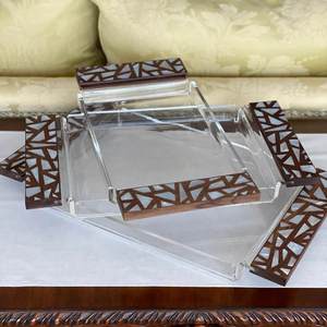 Plateau décoratif artisanal pour chocolats et en-cas, design élégant, acrylique, passe au lave-vaisselle, cadeau pour le Ramadan et l'Aïd - Product Image 6
