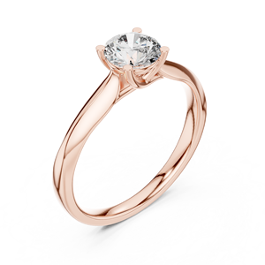 Twisty Round Cut Lab Grown Solitaire <b>Ring</b> <b>Set</b> in 18KT Yellow Gold Certified for Party Wedding Daily Use Luxury Gifting for <b>Women</b> - Product Image 6
