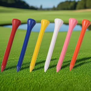 Paquete de 100 Unidades de Tees de Golf de Madera de Bambú con Logotipo Personalizado, 42 mm/54 mm/70 mm/83 mm, Varios Colores, Duraderos, de Madera Natural - Product Image 5