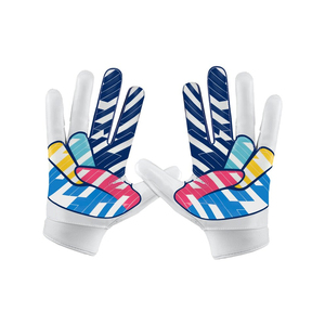 Guantes de Fútbol Americano Personalizados OEM, Color Mullite, Dedos Completos, con Impresión por Sublimación, Antideslizantes, Transpirables, Unisex, para Entrenamiento Deportivo - Product Image 6