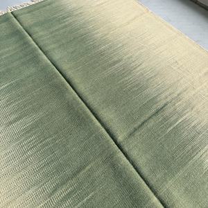 Handmade Wool Flatweave Dhurrie <b>Rug</b> Abstract Solid Green & Cream Modern Area Carpet for Home Hotel & Office Use - Product Image 6