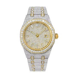 Luxury Men's Stainless Steel <b>Watch</b> <b>Diamond</b> Dial Analog Quartz Movement Date Display 40mm Case 20mm Band Folding Clasp - Product Image 1