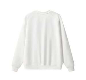 เสื้อสเวตเชิ้ตคอวีโอเวอร์ไซส์แบบกำหนดเอง ผ้าฟลีซ แขนราแกลน ทรงหลวม สวมใส่สบาย สไตล์สตรีทแวร์ ผลิตจากผ้าฝ้าย รับผลิตแบบ OEM ODM - Product Image 2