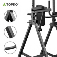 Barre de traction sur pied TOPKO de haute qualité, station de traction réglable, station de dips pliable pour la maison