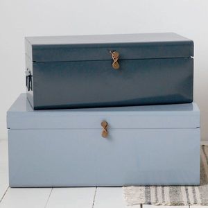 Caja de Almacenamiento de Madera Roja con Tapa, Diseño Clásico, Forma Rectangular, Acabado Pintado, para Artículos Diversos - Product Image 3