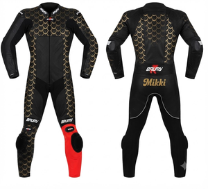 Traje de Carreras Personalizado para Hombre en Cuero Vacuno/Canguro, Mono de Una Pieza con Armadura de Nivel 2 CE, Hecho a Medida, Protección OEM - Product Image 1