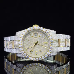 Montre-bracelet analogique à quartz pour homme en moissanite de qualité supérieure, idéale pour un style décontracté et un cadeau élégant - Product Image 5