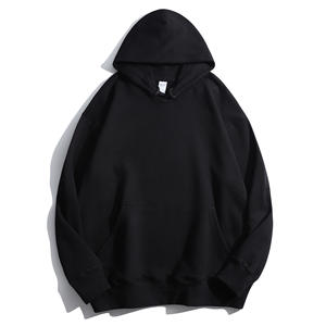 Sweat-shirt à capuche zippé oversize pour homme, 100% coton molletonné, décontracté, écologique, 500g, poche avant, coupe classique, streetwear d'hiver - Product Image 3