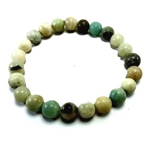 Bracelet rond en perles d'amazonite Feng Shui faites à la main pour hommes et femmes, perles rondes en pierre, taille 8-10mm, bijoux à la mode, énergie - Product Image 1