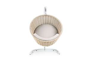 Elegante Silla Colgante de Ratán PE con Soporte Resistente, Diseño Contemporáneo, Muebles ATC Modelo Costa para Jardín y Ocio - Product Image 6