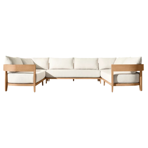 Luxury The Langham Teak Outdoor <b>Sofa</b> Modern Hotel Resort Villa Patio Lounge Couch Scandinavian Garden Furniture - Product Image 1