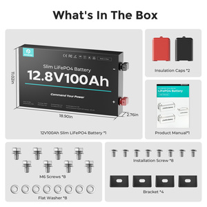 Batterie au lithium ultra-mince 12,8 V Slimline Bluetooth BMS Factory, batteries LiFePO4 12 V 100 Ah pour 4x4 tout-terrain et caravanes - Product Image 5
