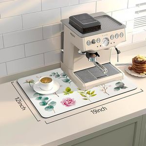 Tappetino Assorbente per Asciugatura Piatti 31x50 cm, Tappetino da Caffetteria con Retro in Gomma Impermeabile, Adatto per Bancone Cucina/Macchina da Caffè - Product Image 2