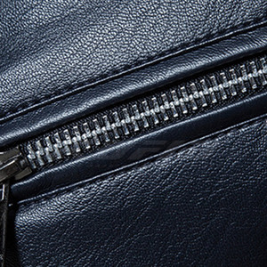 Chaqueta de Cuero para Hombre de Color Sólido, Moderna, Cómoda, Material Premium, Uso Diario - Product Image 5