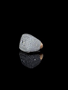 Moissanite <b>Iced</b> Out Pinky <b>Ring</b> 925 Silver Unisex Statement <b>Ring</b> Hip Hop Style Engagement Anniversary Jewelry Design - Product Image 2