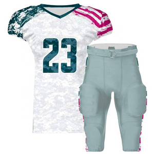 Uniformes de Fútbol Americano para Adultos, Estilo Nuevo, Sublimación Personalizada, Tallas Grandes, Jersey de Manga Corta y Pantalones, Ropa Profesional - Product Image 6