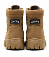 Bottes de sécurité en cuir à lacets QUICK WAY INDUSTRIES pour hommes, antidérapantes, robustes, pour l'extérieur, modèle QWI-02-51101 EUR 42/US