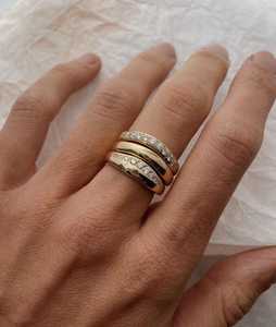 Bague de mariage en diamant rond cultivé en laboratoire, or massif 14K 18K, solitaire, sertie encastrée, conique, empilable, pour usage quotidien, élégante, bagues de mariée - Product Image 2