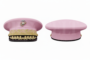 Custom Material Embroidered Badge Peak <b>Cap</b> Gold Leaf Design Formal Uniform Style Adjustable Accessory OEM ODM Polyester <b>Hat</b> - Product Image 5