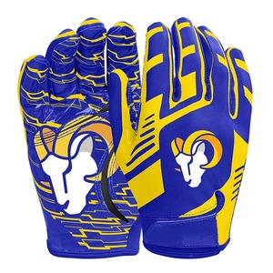 High Quality Leather Non-Slip Durable American Football Gloves Waterproof Design Customizable Color Logo Hand Grips All Seasons - Product Image 6