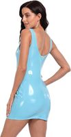 Combinaison en cuir latex avec mini-jupe, ensemble de lingerie sexy en PVC effet mouillé, tenue de club, fabrication OEM ODM, vente en gros