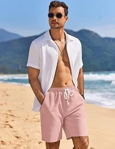 Pantalones Cortos Chino Elásticos Premium para Hombre, Transpirables, Casuales de Verano, Estilo Smart Casual, con Logotipo Frontal Personalizado, Cierre de Botón, para Golf - Product Image 2