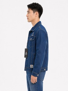Ropa de invierno, nuevo diseño, chaqueta vaquera azul para hombre, talla grande, abrigos de mezclilla para hombre, chaqueta de tela con botones y bolsillos para hombre - Product Image 6