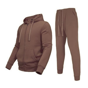 Survêtement unisexe uni respirant en polyester/coton, pull à manches longues avec capuche, cordon de serrage, taille élastique, impression de logo personnalisée - Product Image 4